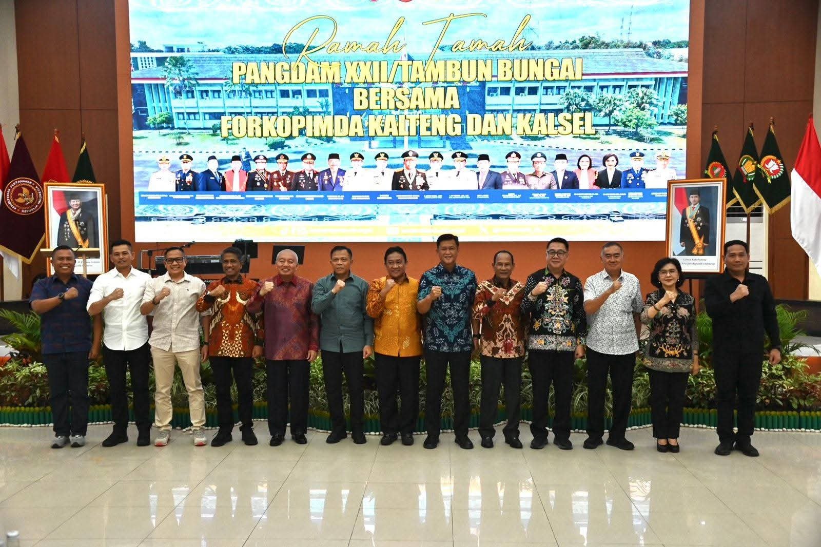 Silaturahmi Pangdam XXII/TB, Perkuat Kolaborasi Kalteng&ndash;Kalsel