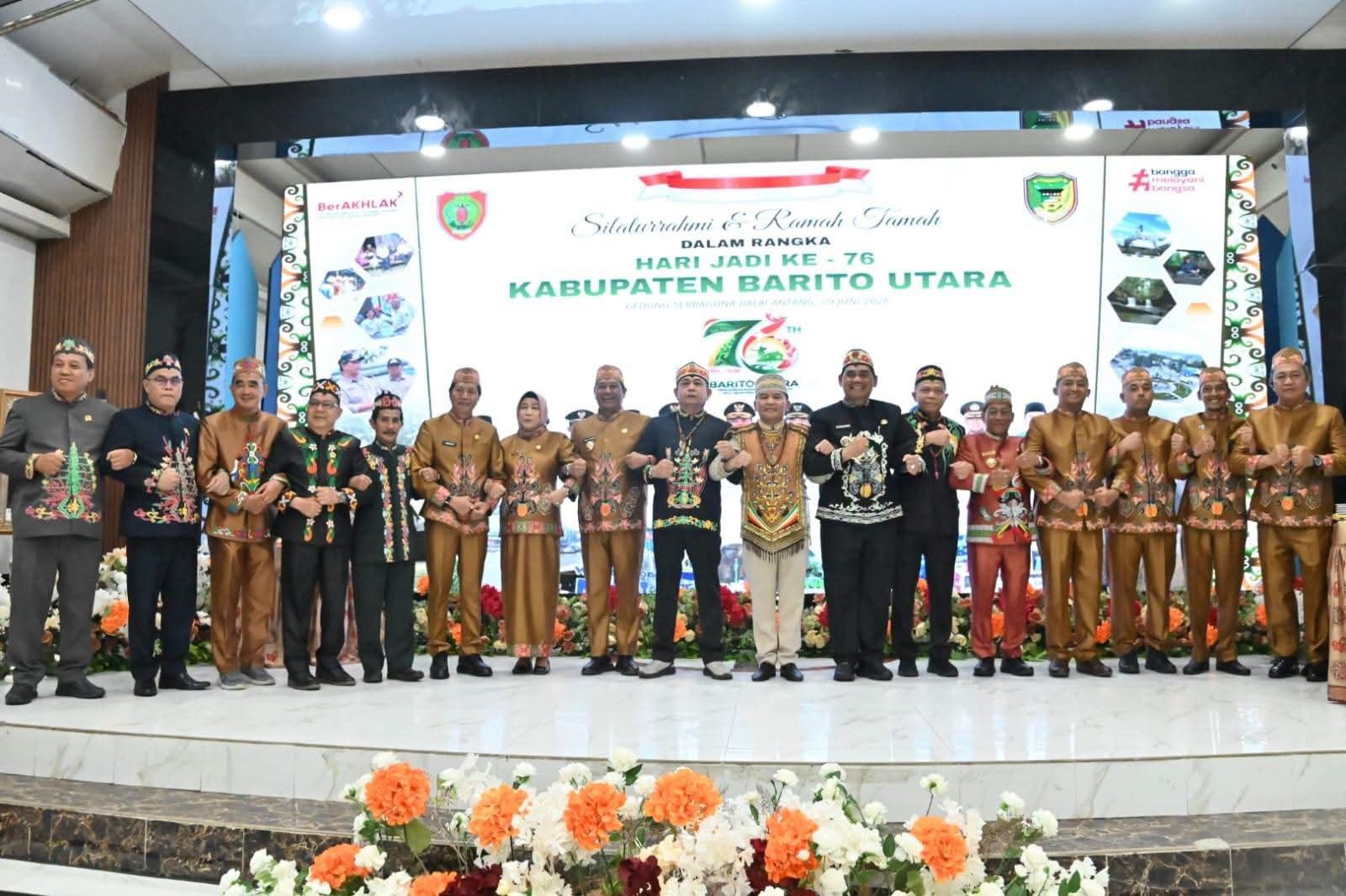 Gubernur Agustiar Sabran Hadiri Ramah Tamah HUT ke-76 Barito Utara, Tekankan Pentingnya Persatuan dan Antisipasi Karhutla