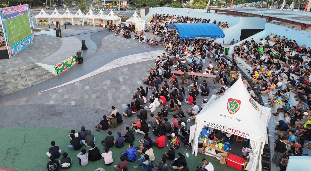 Semarak nobar piala dunia di Palangka Raya