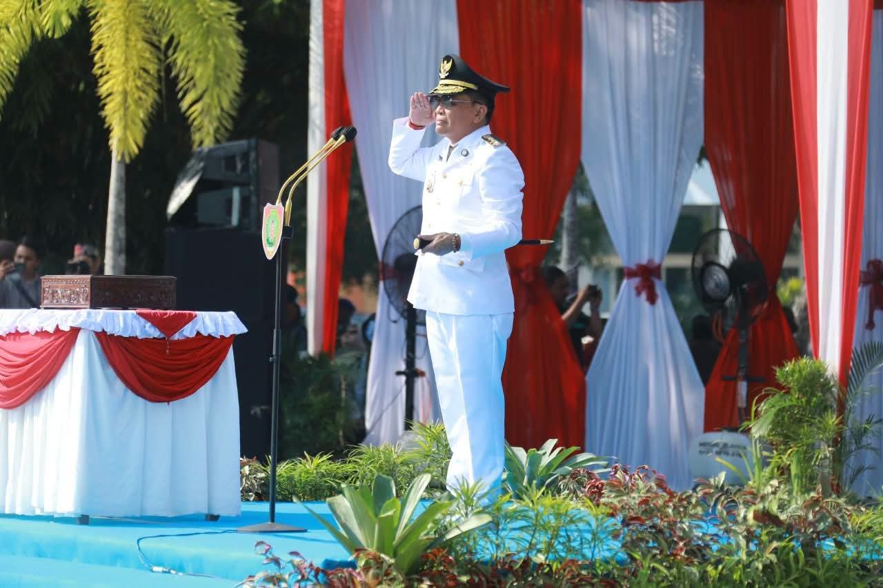 Gubernur Agustiar Sabran Pimpin Upacara HUT Ke-81 Kemerdekaan RI di Kalteng