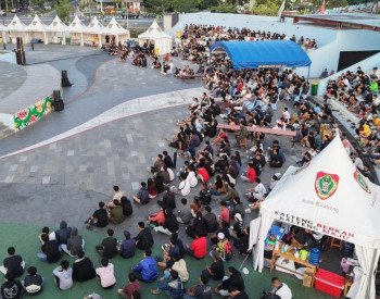 Semarak nobar piala dunia di Palangka Raya
